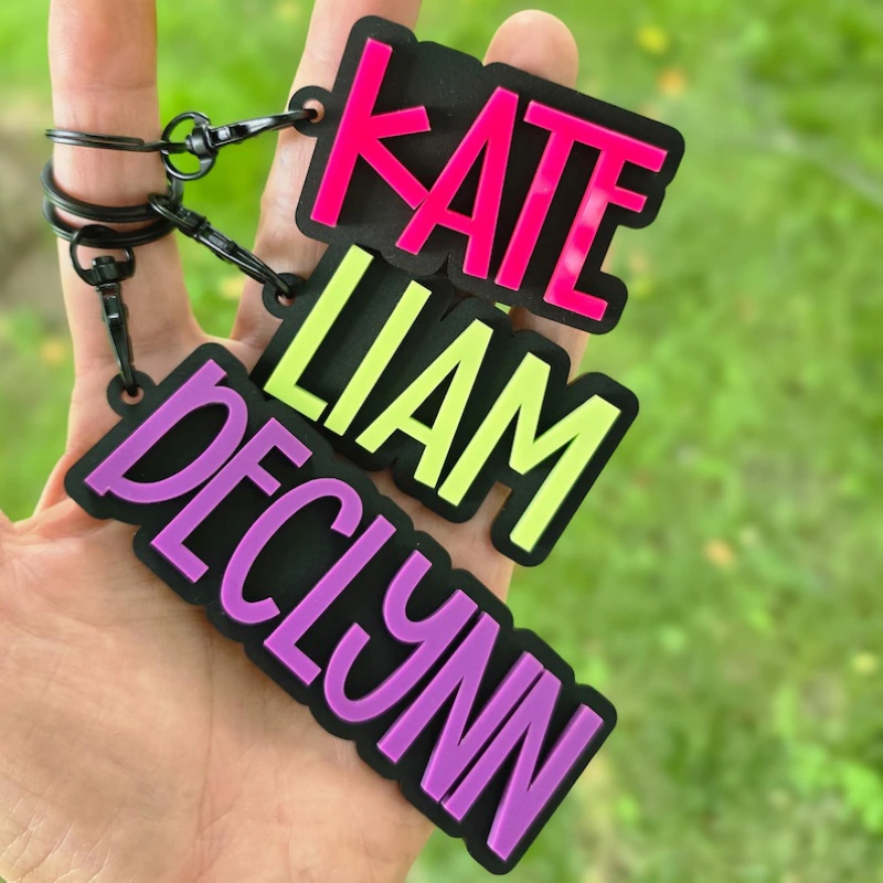 Backpack Diaper Bag - Customized Surname Tag, Personalized Acrylic Backpack
