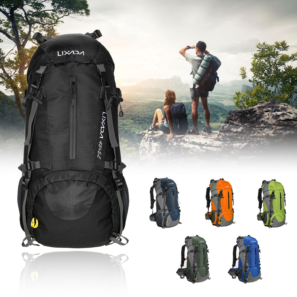 Hiking Backpack Waterproof - Lixada 50L Large Waterproof Travel Bags